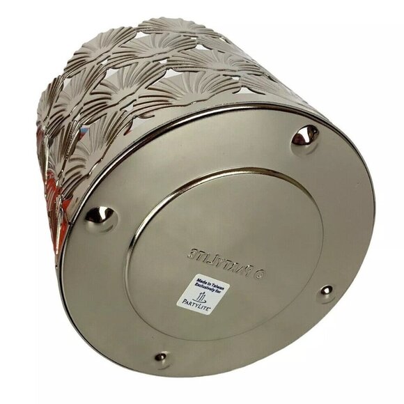 Partylite Seashells Metal Jar Candle Holder Tropical Nautical Beach House Decor - Picture 3 of 3